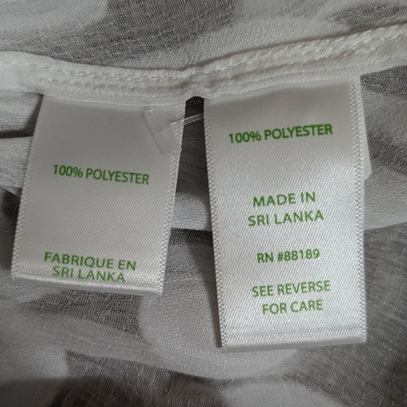 Lilly Pulitzer White Sheer Tunic Blouse Cover Up Button Down Top Size Small - Picture 9 of 10